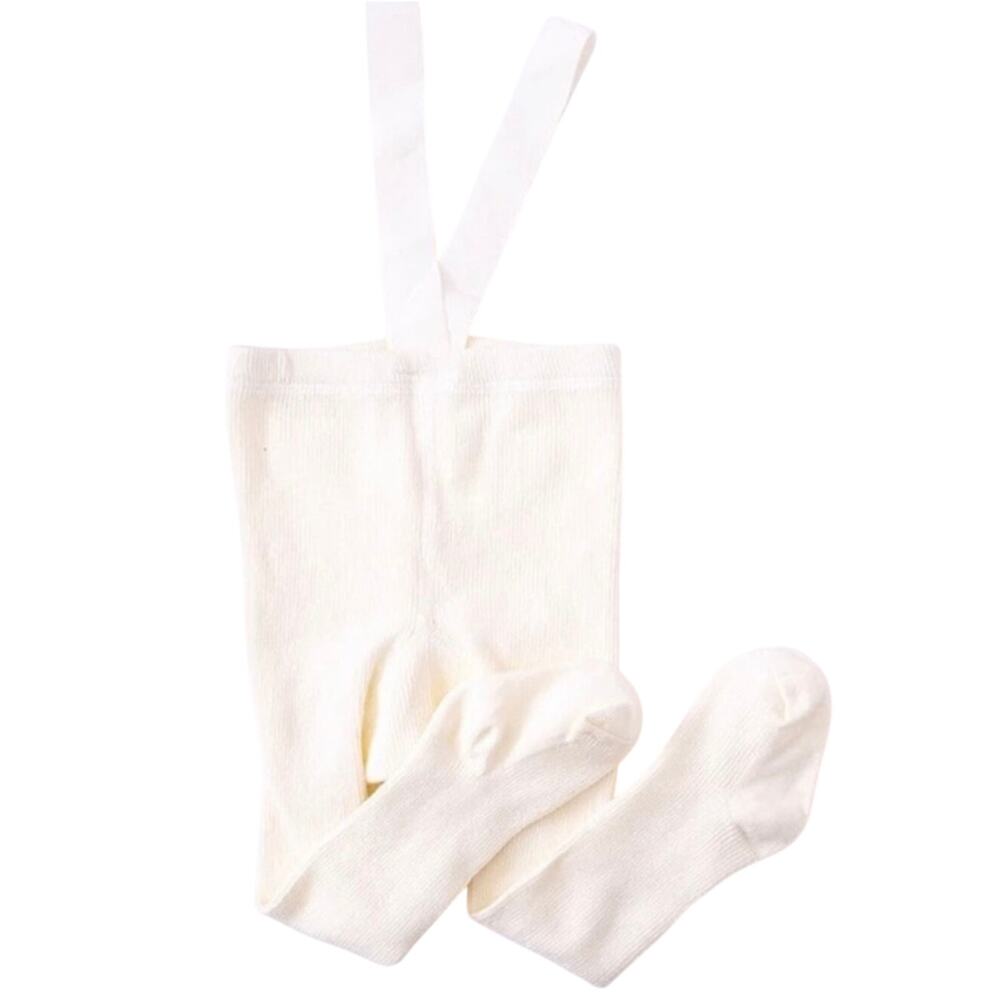 Kocakid Cream Suspender Tights for Baby - 6-12 Months